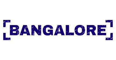 Dokulu Bangalore damga mühür köşeler arasında çizik