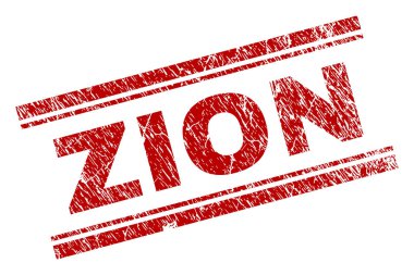 Dokulu Zion damga mühür çizik