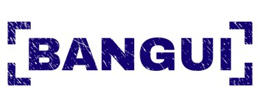 Dokulu Bangui damga mühür köşeleri içinde çizik