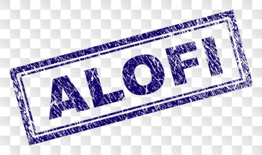 Grunge Alofi dikdörtgen damgası