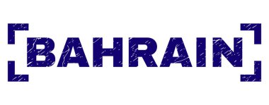 Dokulu Bahreyn damga mühür köşeleri içinde çizik