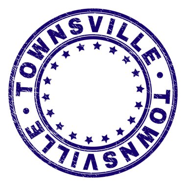 Dokulu Townsville yuvarlak damga mühür çizik