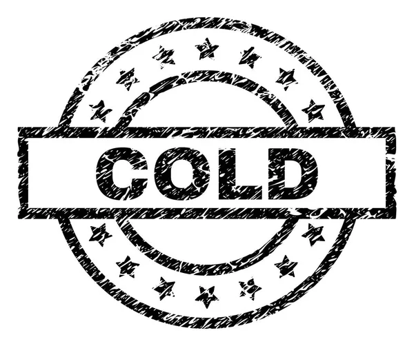 Selo de carimbo frio texturizado riscado — Vetor de Stock