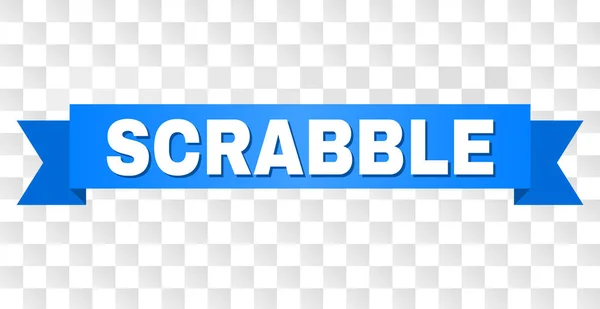 Синяя лента с надписью "SCRABBLE" — стоковый вектор