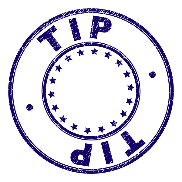 Grunge Textured TIP Round Stamp Seal — Stock Vector