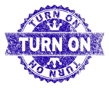 Grunge damga mühür kurdele ile açmak dokulu