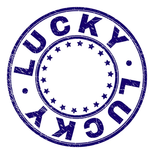 Grunge şanslı yuvarlak damga mühür dokulu