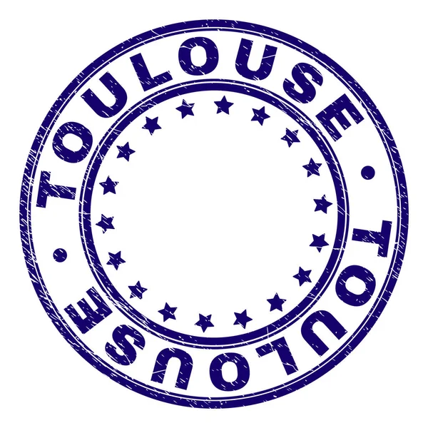 Grunge Toulouse damga mühür yuvarlak dokulu
