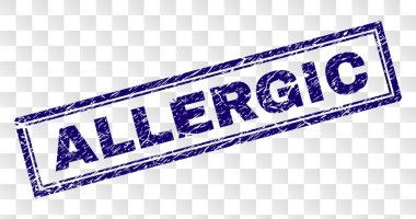 Grunge Alerjik dikdörtgen damgası