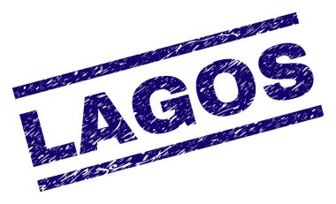 Grunge Lagos damga mühür dokulu