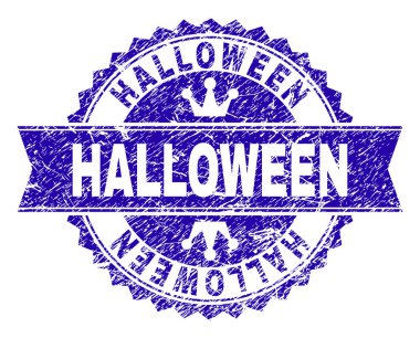 Grunge dokulu Cadılar Bayramı damga mühür ile şerit