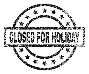 Dokulu grunge tatil için kapalı damga mühür