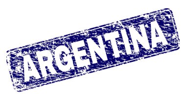 Yuvarlatılmış dikdörtgen damga grunge Arjantin çerçeveli