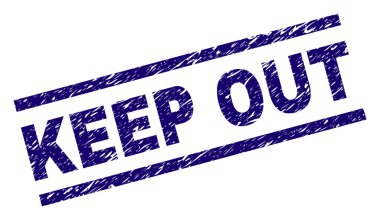 Çizik dokulu uzak tutun damga mühür