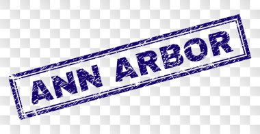 Grunge Ann Arbor dikdörtgen damgası