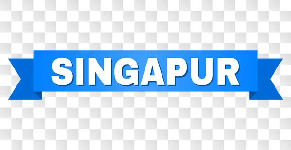 Fita azul com texto SINGAPUR —  Vetores de Stock
