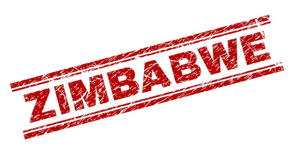 Grunge Textured ZIMBABWE Stamp Seal — Stock Vector