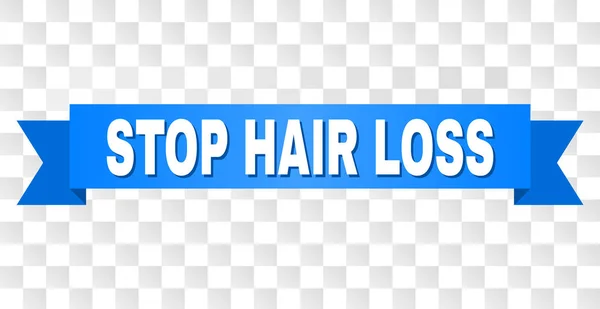 Fita azul com STOP HAIR LOSS Legenda —  Vetores de Stock