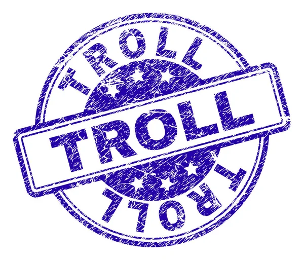 Poškrábaný texturou Troll destička — Stockový vektor