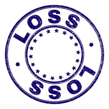 Grunge kaybı yuvarlak damga mühür dokulu