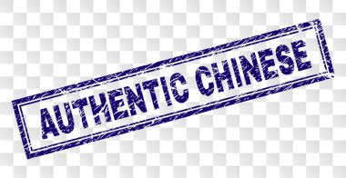 Grunge otantik Çin dikdörtgen damgası