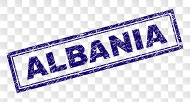 Çizik Arnavutluk dikdörtgen damgası