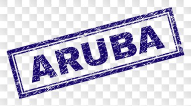 Grunge Aruba dikdörtgen damgası