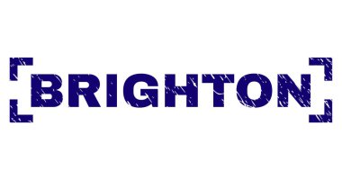 Dokulu Brighton damga mühür köşeler arasında çizik