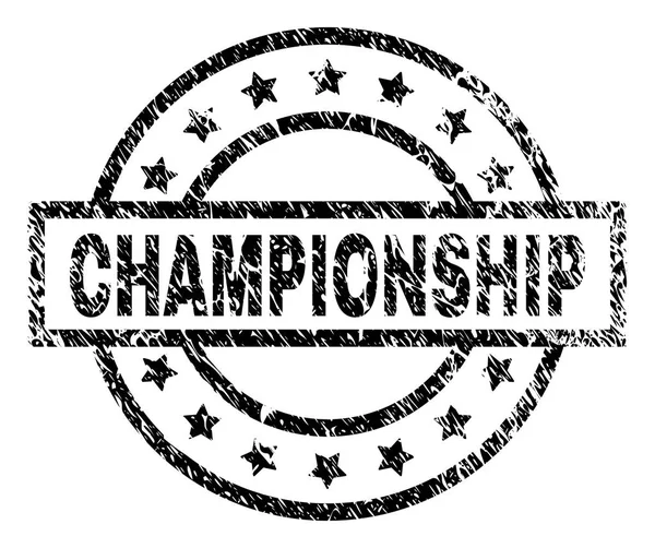 Sello de sello de CHAMPIONSHIP con textura rayada — Vector de stock