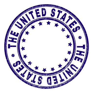 Grunge dokulu yuvarlak damga mühür Amerika Birleşik Devletleri