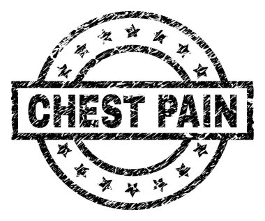 Dokulu göğüs ağrısı damga mühür çizik