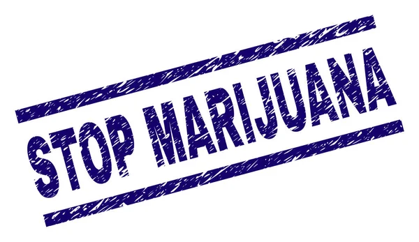 Grunge texturierte Stop Marihuana Stempel Siegel — Stockvektor
