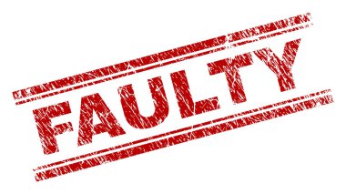 Dokulu hatalı damga mühür çizik