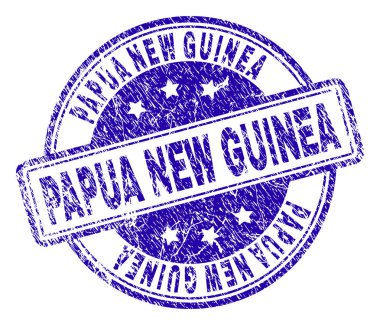 Dokulu Papua Yeni Gine damga mühür çizik