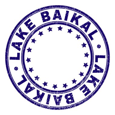 Dokulu Deniz baykal damga mühür yuvarlak çizik