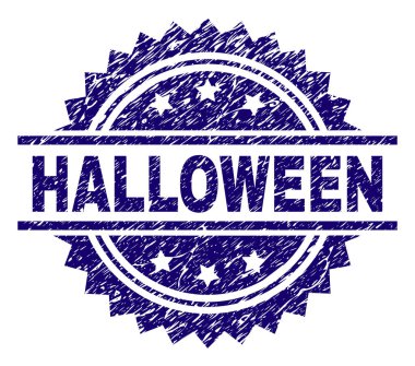 Çizik dokulu Halloween damga mühür