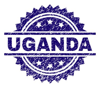 Grunge Uganda damga mühür dokulu