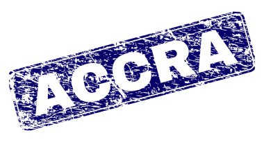 Yuvarlatılmış dikdörtgen damga çizilmiş Accra çerçeveli