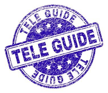 Grunge Tele Kılavuzu damga mühür dokulu