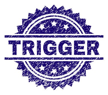 Grunge tetikleyici damga mühür dokulu