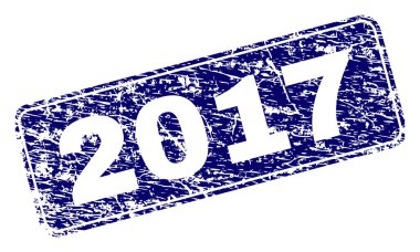 Yuvarlatılmış dikdörtgen damga çizilmiş 2017 çerçeveli