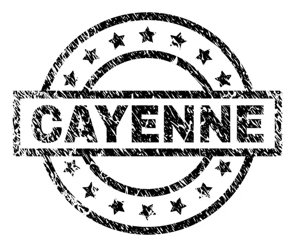 Царапнутая текстурированная печать марки CAYENNE — стоковый вектор