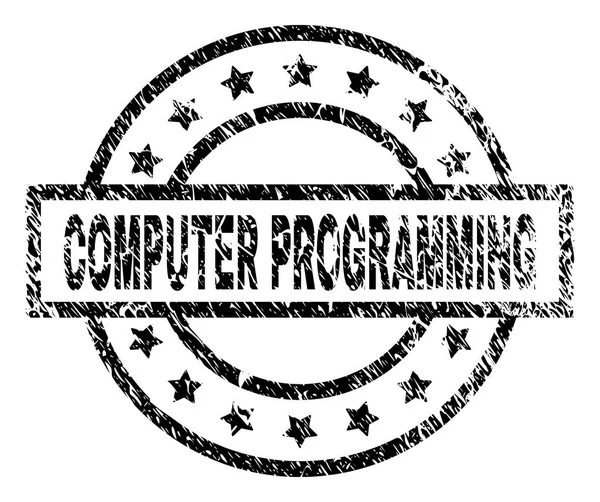 Poškrábaný texturou počítačové programování destička — Stockový vektor