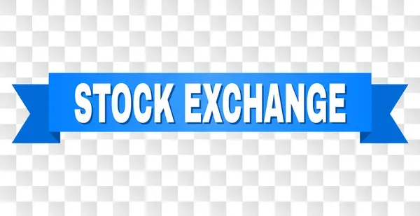 Fita azul com STOCK EXCHANGE Text — Vetor de Stock