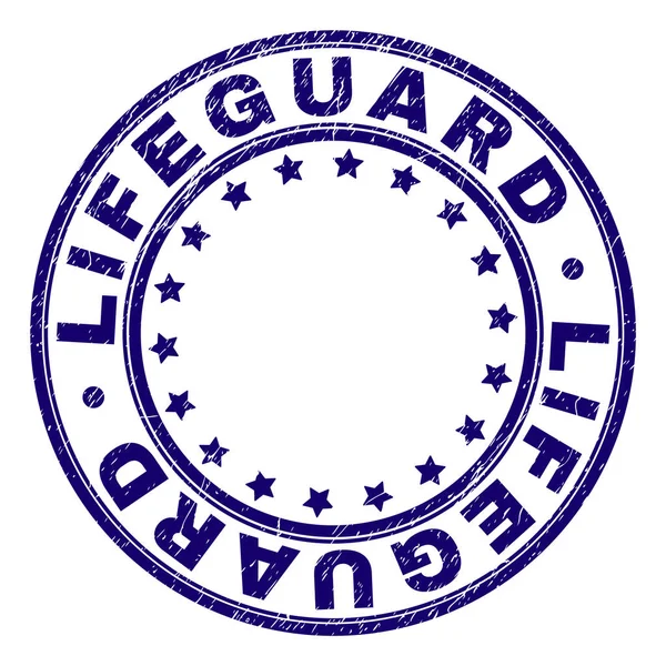 Царапанная текстурированная круглая печать LIFEGUARD — стоковый вектор