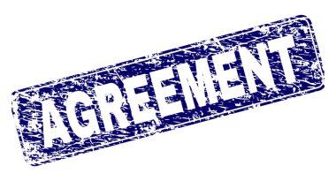 Yuvarlatılmış dikdörtgen damga grunge anlaşması çerçeveli