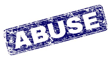 Yuvarlatılmış dikdörtgen damga grunge kötüye çerçeveli