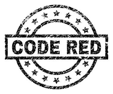 Kod kırmızı damga mühür grunge dokulu