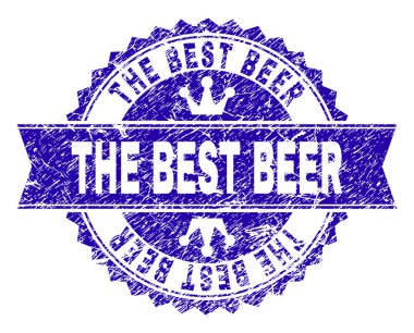 Grunge en iyi bira damga mühür kurdele ile dokulu