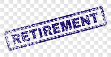 Grunge emeklilik dikdörtgen damga